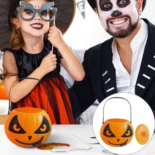 Pumpaformad Halloween-godishink, plast, 1 st. 1