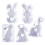 Festive Easter Themed Rabbit Candle Molds Set For Craft-B 6