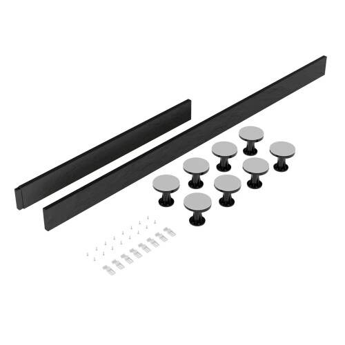 NES Home Nes Home Grey Shower Tray Panel & 8pcs Bath Legs For Rectangle Tray