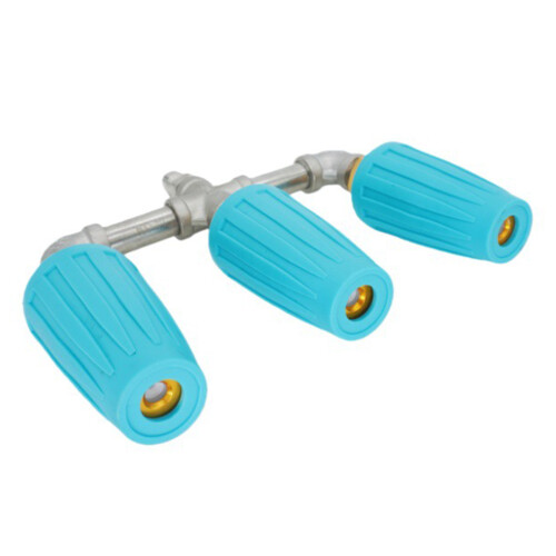 Multifunctional 3 Port Water Guns Adapter Sturdy-Light Blue