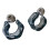Delicate Faceted Plastic Drop Earrings Dateless Retro Look-Gray 1