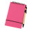 Pocket Note Memo Pad 50 Sheets Unruled Elastic Strap-Rose Red 1