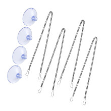 Iron Hanging Chains And Suction Hooks Set For Wall Decoration