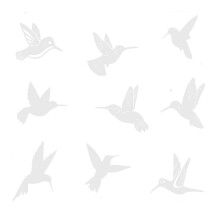 9Pcs/pack Clear Bird Deterrents Sticker For Glass Door And