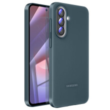 Coque - SAMSUNG - Galaxy A37 - Vert foncé - Silicone lisse - Rebords surélevés
