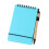 Small Notepads with Elastic Strap Twin Coil Binding-lake blue 1
