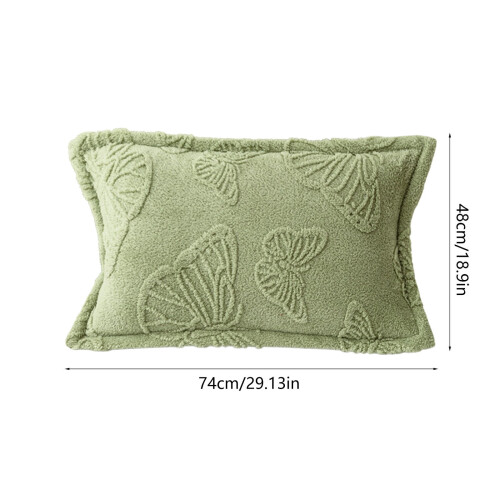 Conjunto de fronhas dupla face em veludo cor leite, 74 x 48 cm (29 x 19 polegadas) 1