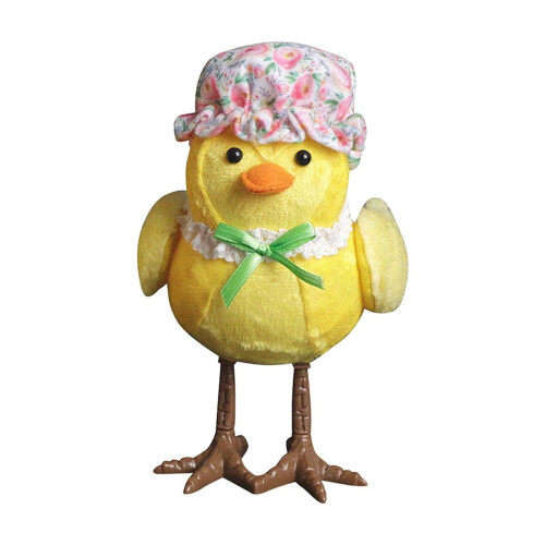 Easter couple lighted bird decor yellow hooded multicolor 1