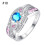 Spinelli Initial Wedding Ring for Women Gold Silver CZ Size 2