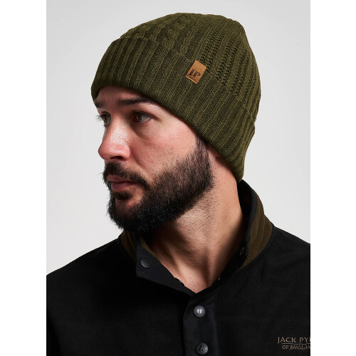 JACK PYKE JACK PYKE Merino Wool Beanie Bob Hat Green 2