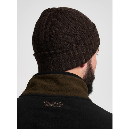 JACK PYKE JACK PYKE Merino Wool Beanie Bob Hat Brown 2