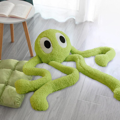 Păpușă de pluș cu picioare lungi, verde, 1 m