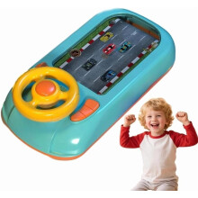Volante de corrida infantil de brinquedo – ABS, base com ventosa, 2 unidades