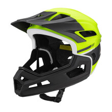 Full Face Helmet for Men with Removable Padding Yellow