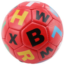 Balón de fútbol de PVC para niños, rojo, para exteriores y deportes juveniles.