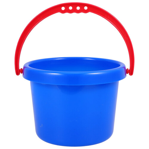 Plastic beach sand bucket with handle 1 piece