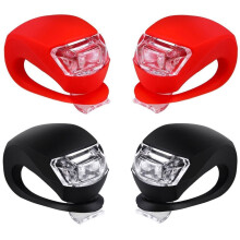 Siliconen LED-fietsverlichtingsset – Voor wit & Achter rood