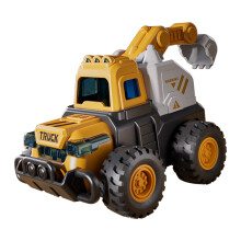 Escavatore giocattolo giallo per bambini piccoli, veicolo da cantiere