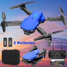 Drone E88 avec double batterie, contrôle via application, portée de 80 m