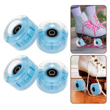 Blauwe knipperende rolschaatswielen (4 stuks)