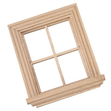 Fenêtre miniature en bois pour maison de poupée