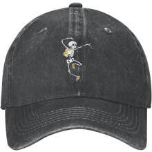 Gorra de béisbol vintage con esqueleto desgastado – Ajustable