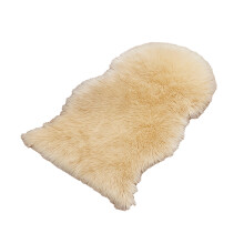Beige keinonahkainen lampaannahkamatto Shag-heitto 15x2,4 m