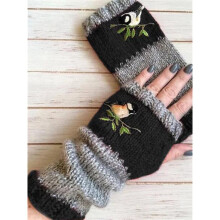 Gants d'hiver tricotés pour femmes, doublés polaire, compatibles avec les écrans tactiles (paire)