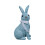 Handcrafted Blue Woven Bunny Decor with Ribbon 1