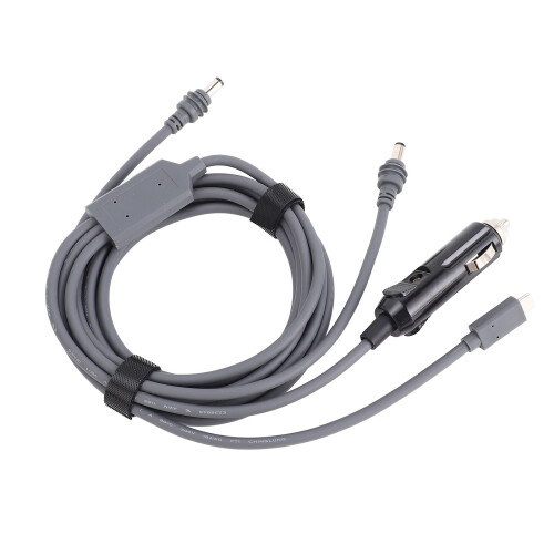 Câble d'alimentation DC Type-C 65W PD IP68 noir 3m