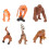 Macaco de brinquedo decorativo, modelo sólido com cauda longa, 6 peças 3