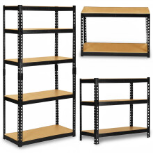 Schwerlastregal Metallregal 183 x 90 x 40 cm Humberg HR-853 schwarz