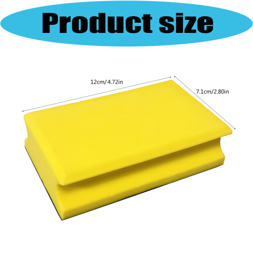 70x120mm Hand Sanding Block Rectangle Hook Backing PU Foam 2