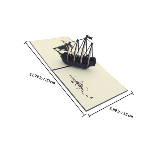 Carte Voilier 3D Cadeau Et Élégant 1