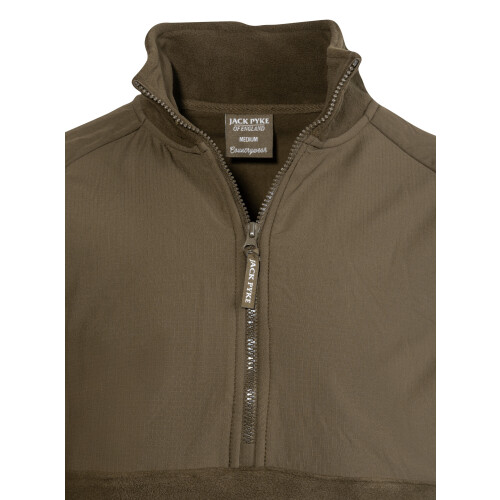 JACK PYKE Jack Pyke Bleasdale Half Zip Fleece Top Dark Olive Small Large 1