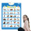 Quadro educativo sobre animais para crianças, em PVC azul, 56,5 x 41,9 cm (22,3 x 16,5 polegadas) 4