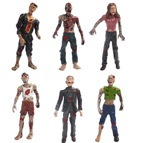 Zombie actiefigurenset – 6 stuks, 10 cm, plastic 1