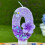 Lilla blomsterglitter tall bursdagslys – parafin 4