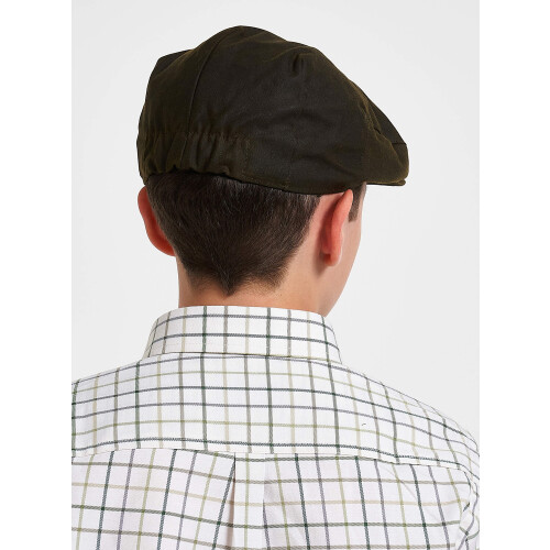JACK PYKE JACK PYKE Junior Waxed Cotton Flat Cap Green S/M 1