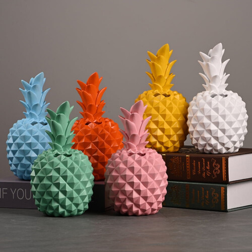 Ananas Spargris Resin Skrivbordsprydnad 1