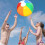 Pelota de playa inflable con panel brillante de PVC multicolor 2