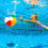 Pelota de playa inflable con panel brillante de PVC multicolor 4