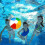 Pelota de playa inflable con panel brillante de PVC multicolor 5