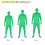 Groene bodysuit met chroma key-effect, elastisch, 160/170/180 cm 2