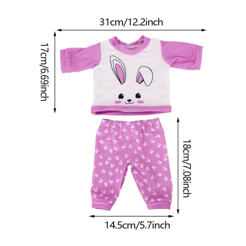 Conjunto de roupas para bonecas reborn Aonerit de 45 cm (18 polegadas). 2