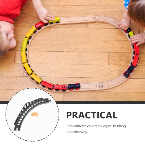Curved Train Track Grey Plastic 4.5 Inches 2
