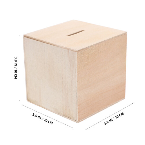 Beige träspargris, set med 4 1