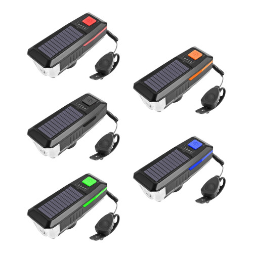 Bicycle Headlight Solar USB Rechargeable 1 Pack 2