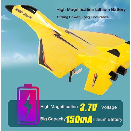 Planador RC de 2,4 GHz com luzes LED e corpo de espuma. 1
