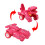 Dinosaurbilleke med trekkmekanisme, rosa, 1 stk. 3